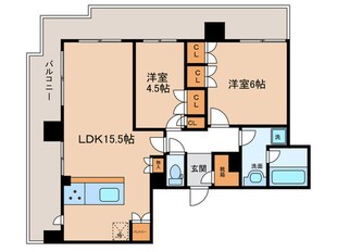 ｻﾞ･ﾌｧｲﾝﾀﾜｰ久屋大通(508)の物件間取画像